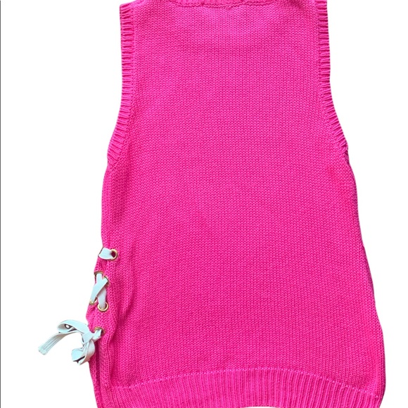 Macbeth Collection sleeveless pink sweater Small - Picture 4 of 5